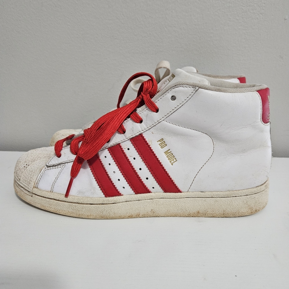 Adidas Men's Pro Model Shell Toe High Tops - Picture 5 of 9